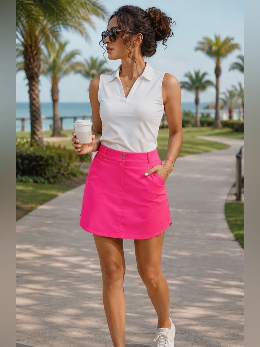 ADIDAS Ladies Essentials 3-Stripe Skort Size 6